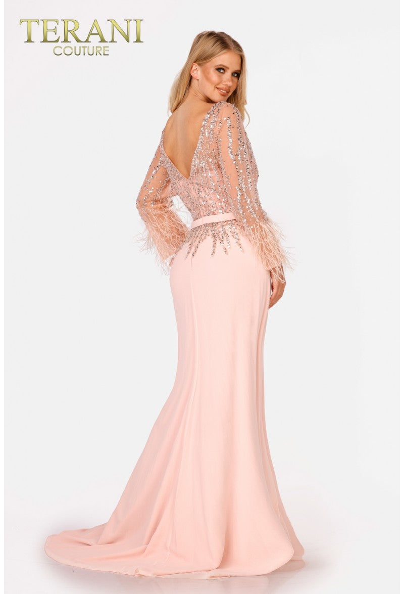 Terani Couture 1921m0473 Elegante vestido de noche largo hasta el suelo