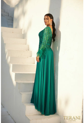 Terani Couture 1921m0473 Elegante vestido de noche largo hasta el suelo