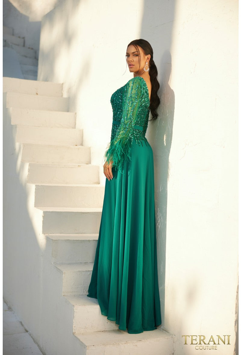 Terani Couture 1921m0473 Elegante vestido de noche largo hasta el suelo