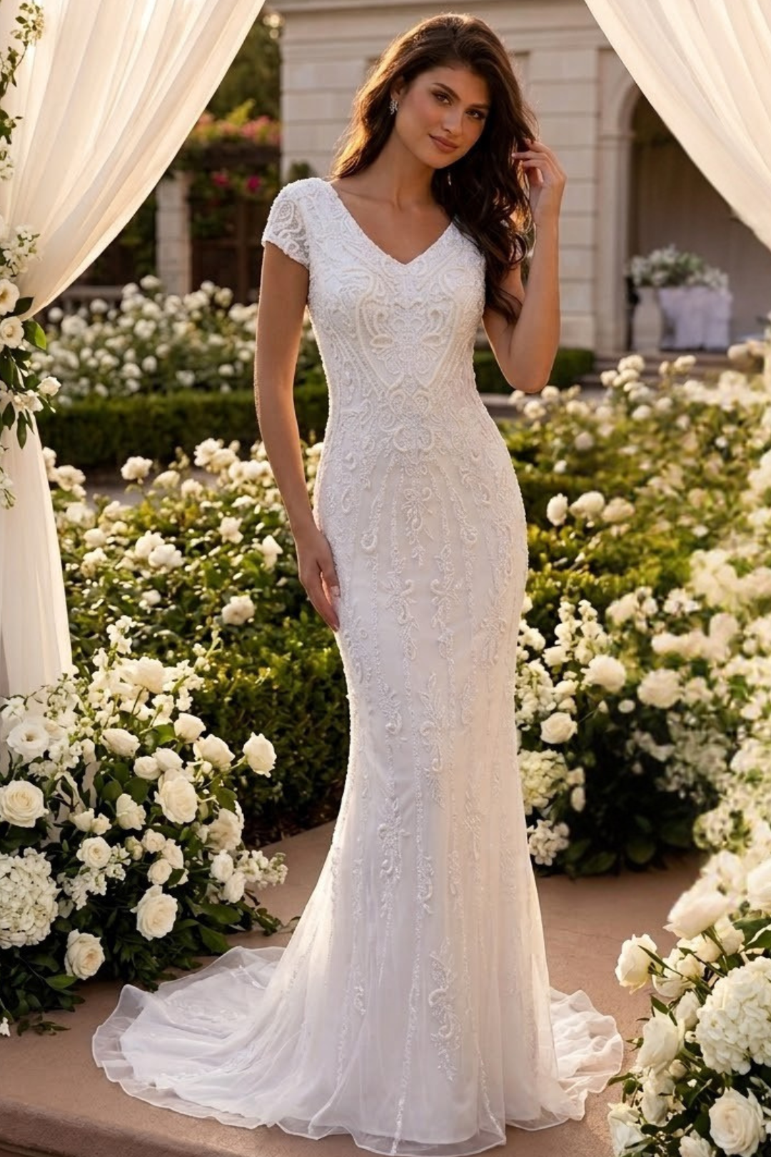 Primavera Couture 11121 Long Bridal Gown Fitted Wedding Dress