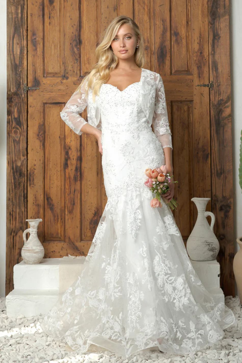 Eva USA 5250 Long Formal Mermaid Prom Bolero Dress