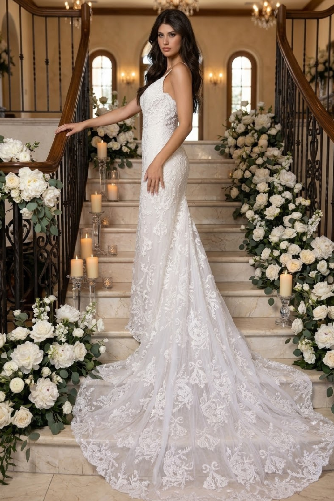 Primavera Couture 11112 Fitted Long Wedding Dress