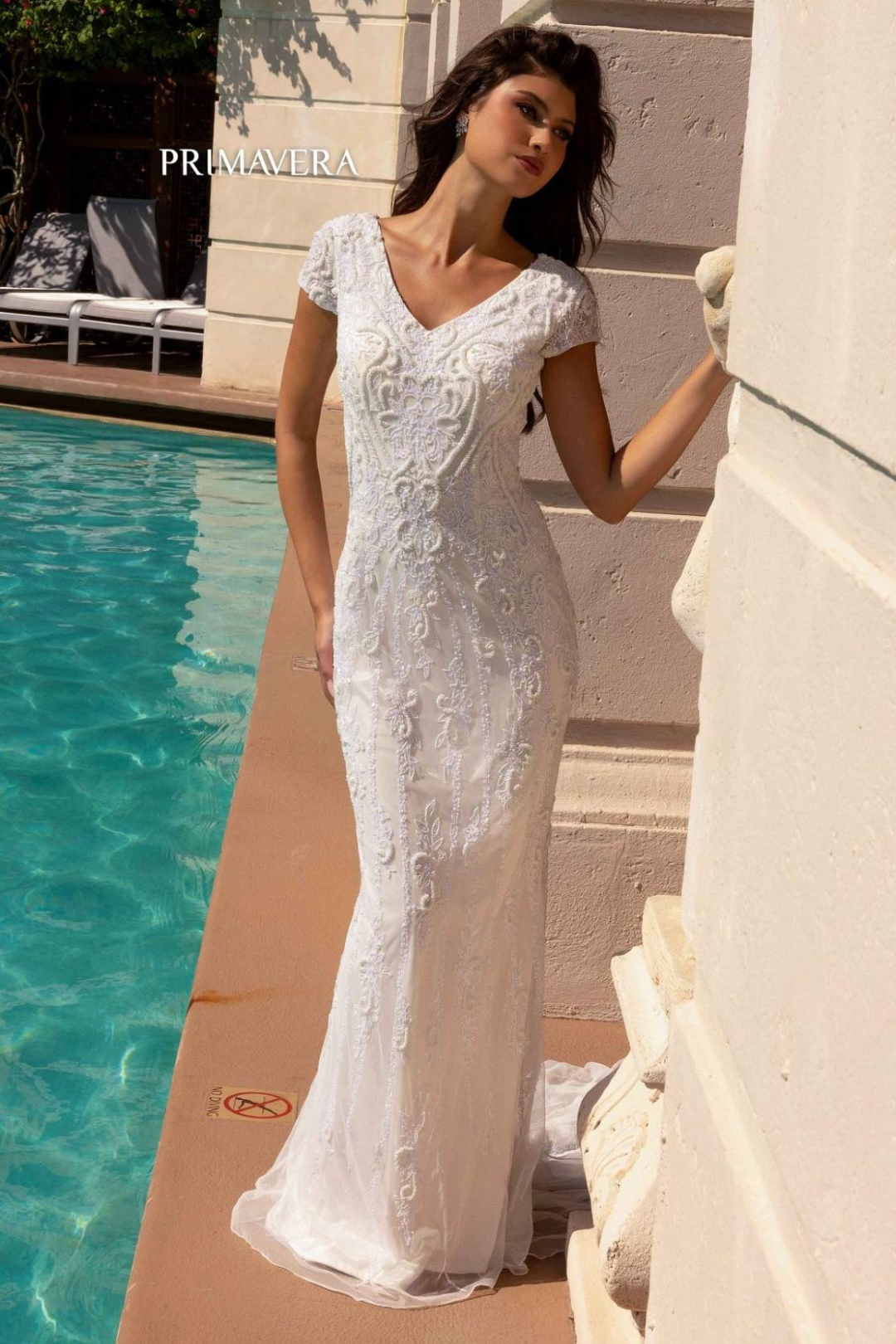 Primavera Couture 11121 Long Bridal Gown Fitted Wedding Dress