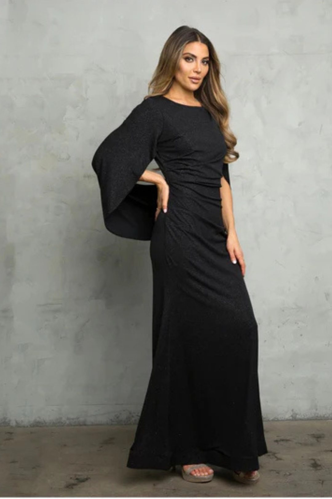 Eva USA 3470 Black Funeral Dress for Women and Ladies Plus Size Outfit