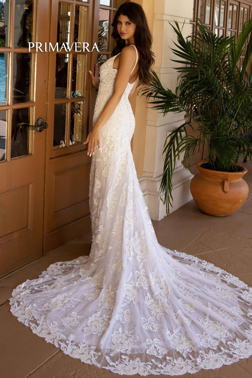Primavera Couture 11112 Fitted Long Wedding Dress