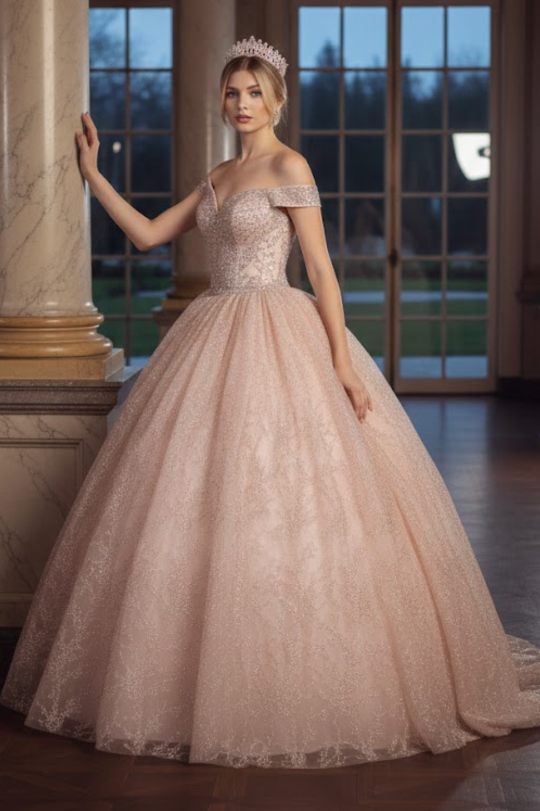 blue dress for baby girl Sweet 16 Birthday Party Dress in Rose Gold Style Ball Gown
