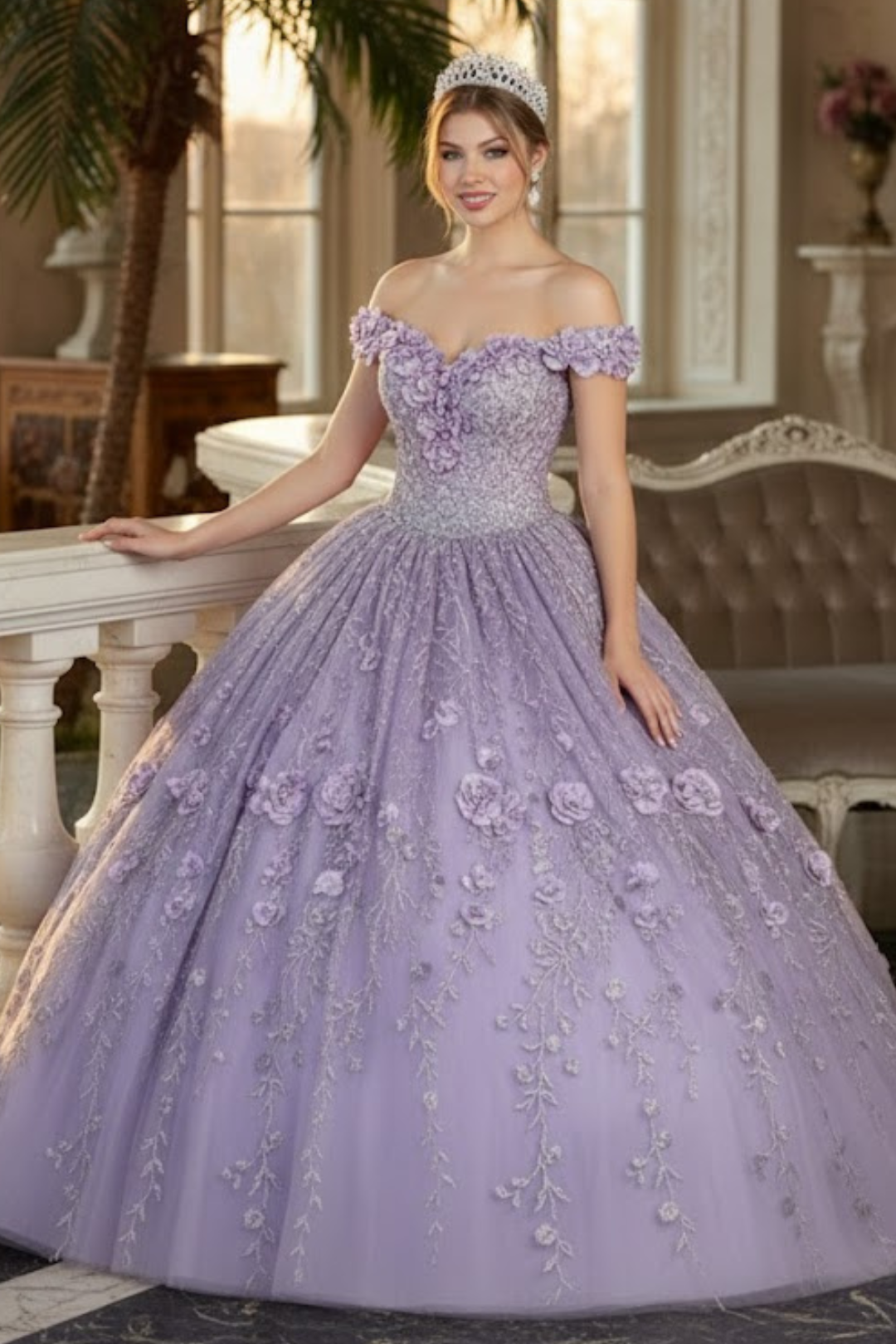 Sweet 16 Birthday Party Dress in Yellow Style Ball Gown