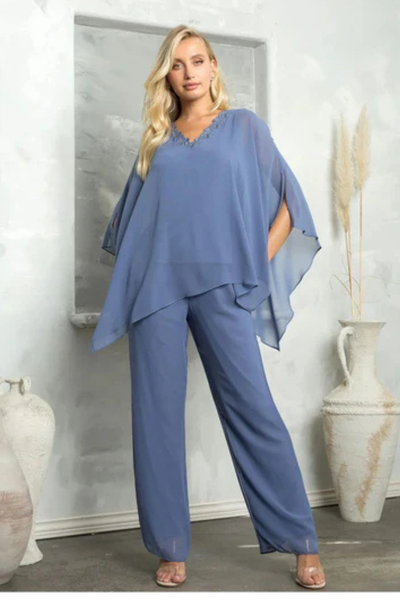 Eva USA 3463 Two Piece Long Formal Evening Pant Suit