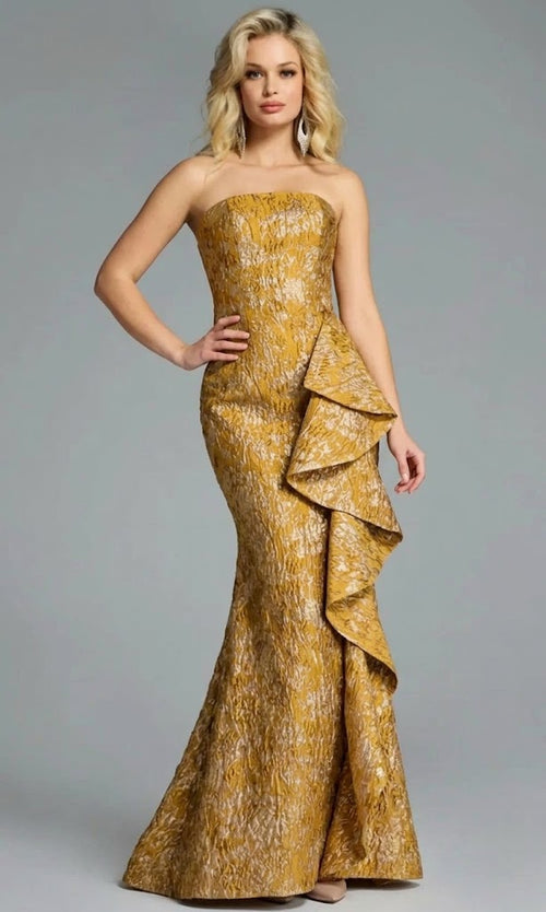 Sophisticated Style: Jovani 41134 Strapless Evening Gown