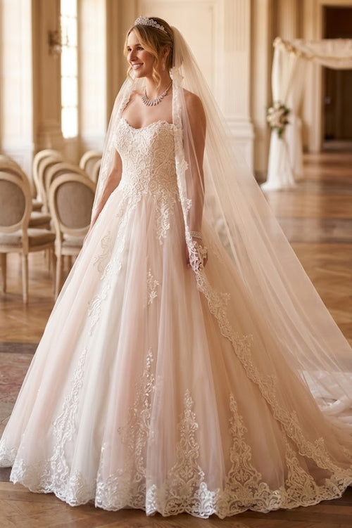 DeKlaire 487 Strapless A-Line Ball Gown Wedding Dress
