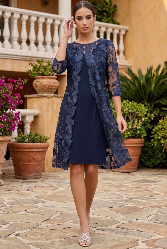 Eva USA Navy Blue Mother of the Bride Dress