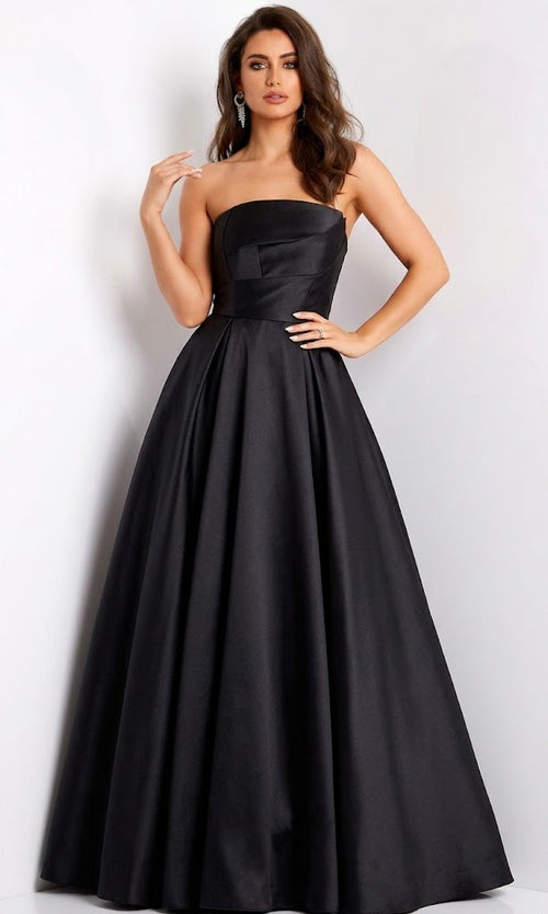 Jovani Pleated Bodice Strapless Evening Gown Jovani 44531