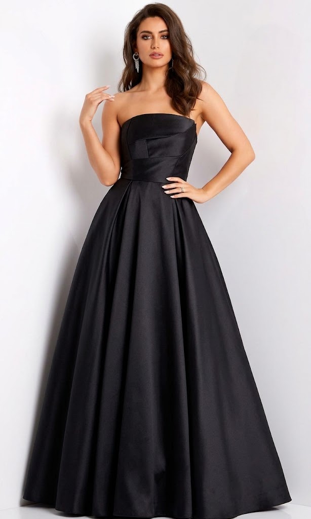 Jovani Pleated Bodice Strapless Evening Gown Jovani 44531
