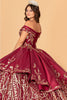 2 Piece Off Shoulder Satin Ball Gown by Elizabeth K GL3098 - Quinceanera Dresses