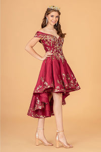 2 Piece Off Shoulder Satin Ball Gown by Elizabeth K GL3098 - Quinceanera Dresses