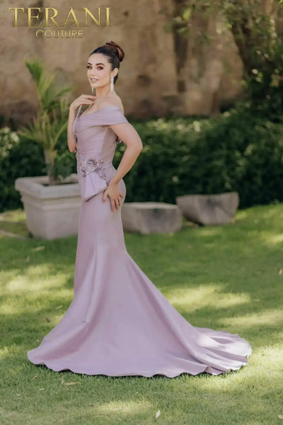 Terani 2011M2160 One Shoulder Mother of Bride Dress - Long Formal Gown