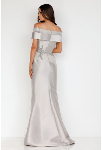 Vestido de madrina de mikado bicolor con hombros descubiertos - Terani Couture 2011m2159
