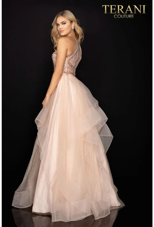 Terani Couture 2011P1217 Strapless Long Ball Gown Prom Dress