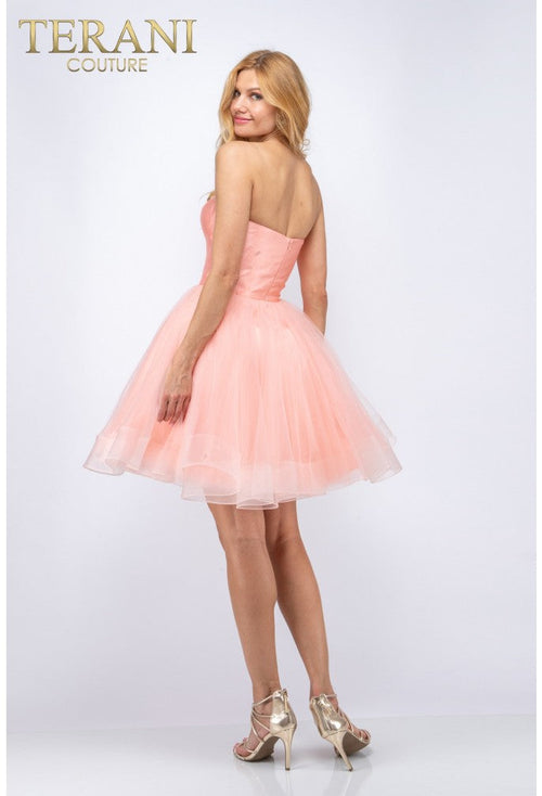 Terani Couture 2011P1475 Short A-Line Homecoming Prom Dress