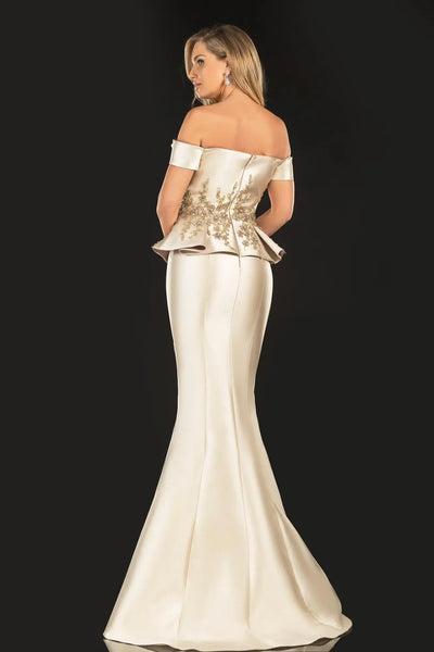 Terani Couture 2021e2835 Mikado Off Shoulder Formal Evening Dress