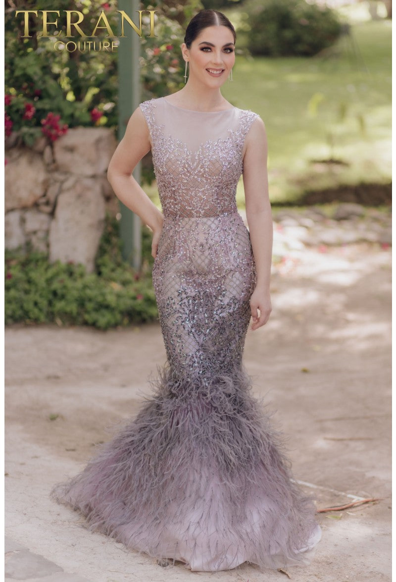 Elegant Prom Mother of the Bride Mermaid Evening Beaded Gown 2021GL3577 by  Terani Couture