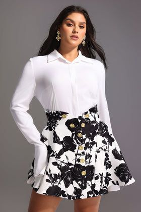 Bella Barnett Uana Printing Formal Evening Two-piece Set