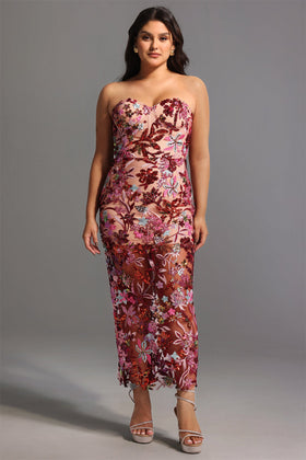 Bella Barnett Lilya Off The Shoulder Embroidery Sequin Formal Prom Evening Gown