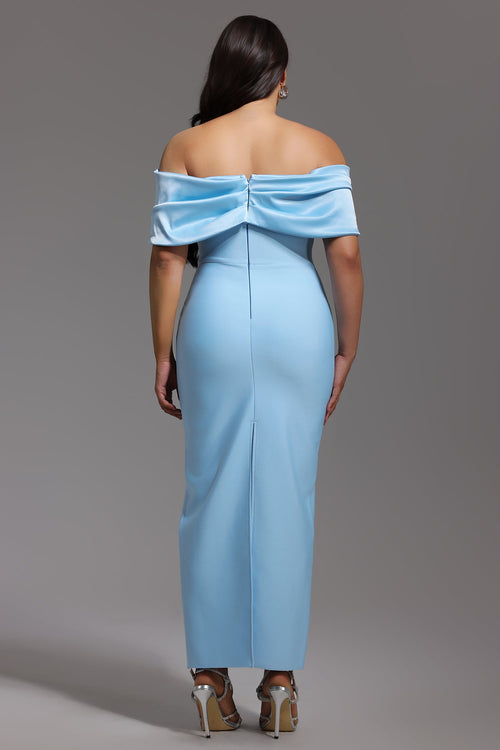 Bella Barnett Uara Off The Shoulder Bow Bandage Formal Prom Evening Gown