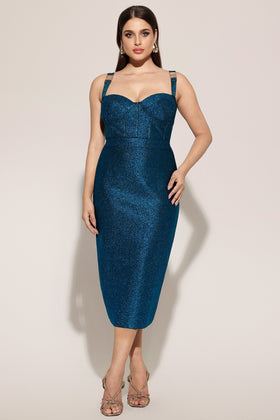 Bella Barnett Ziriy Sleeveless V Neck Bandage Formal Prom Evening Gown