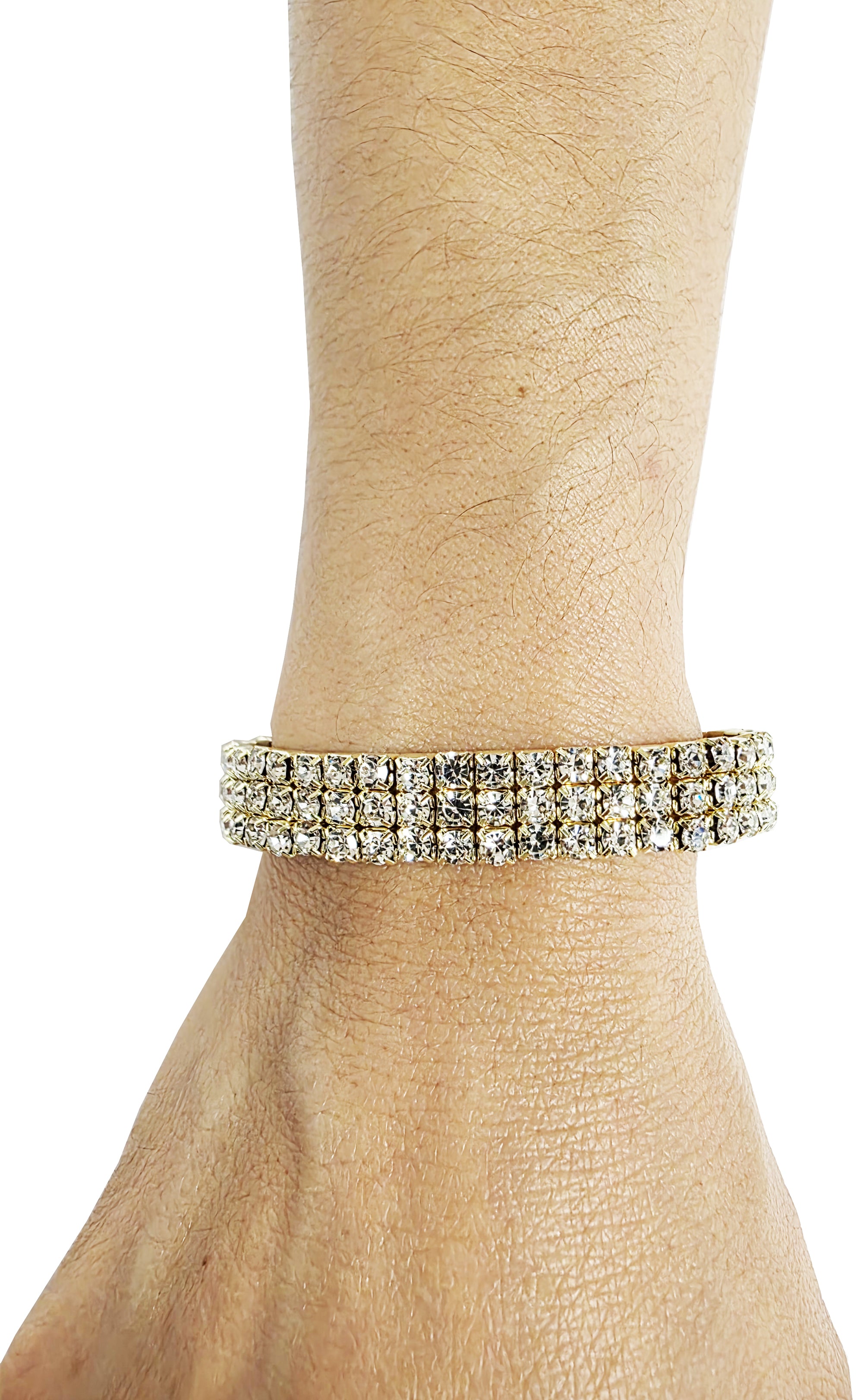 Gold Paved Encrusted Rhinestone Bracelet | Formal Dresses Accessories