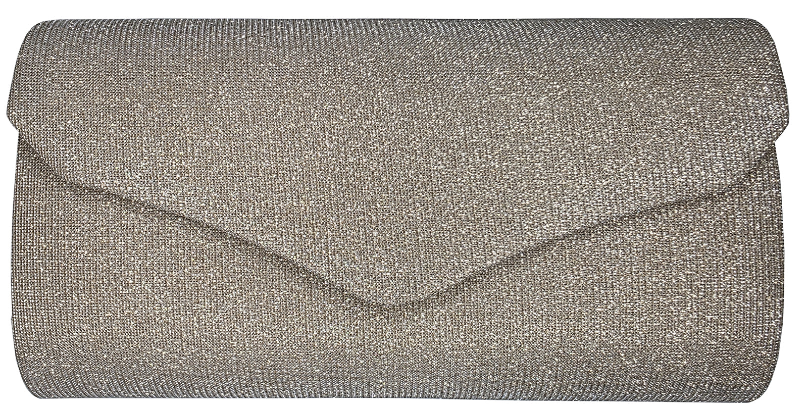 Sparkly Envelope Clutch Purse – Black Gold or Silver | HBG-105240S
