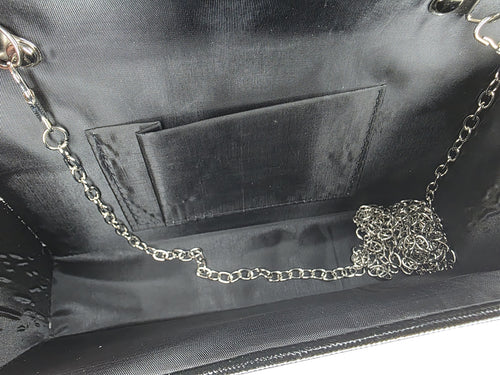 Crystal Rhinestone Clutch Purse – Silver Gold or Black | SKU LA-6128