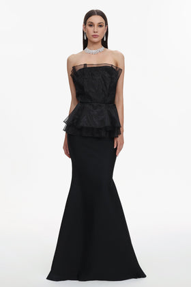 Bella Barnett Oria Sleeveless Fishtail Bandage Formal Prom Evening Gown