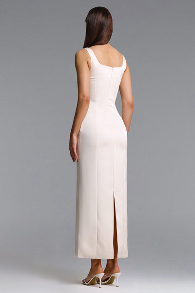 Bella Barnett Mallen Sleeveless Square Neck Floral Appique Formal Prom Evening Gown