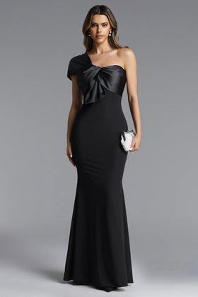 Bella Barnett Milline One Shoulder Twist Formal Prom Evening Gown