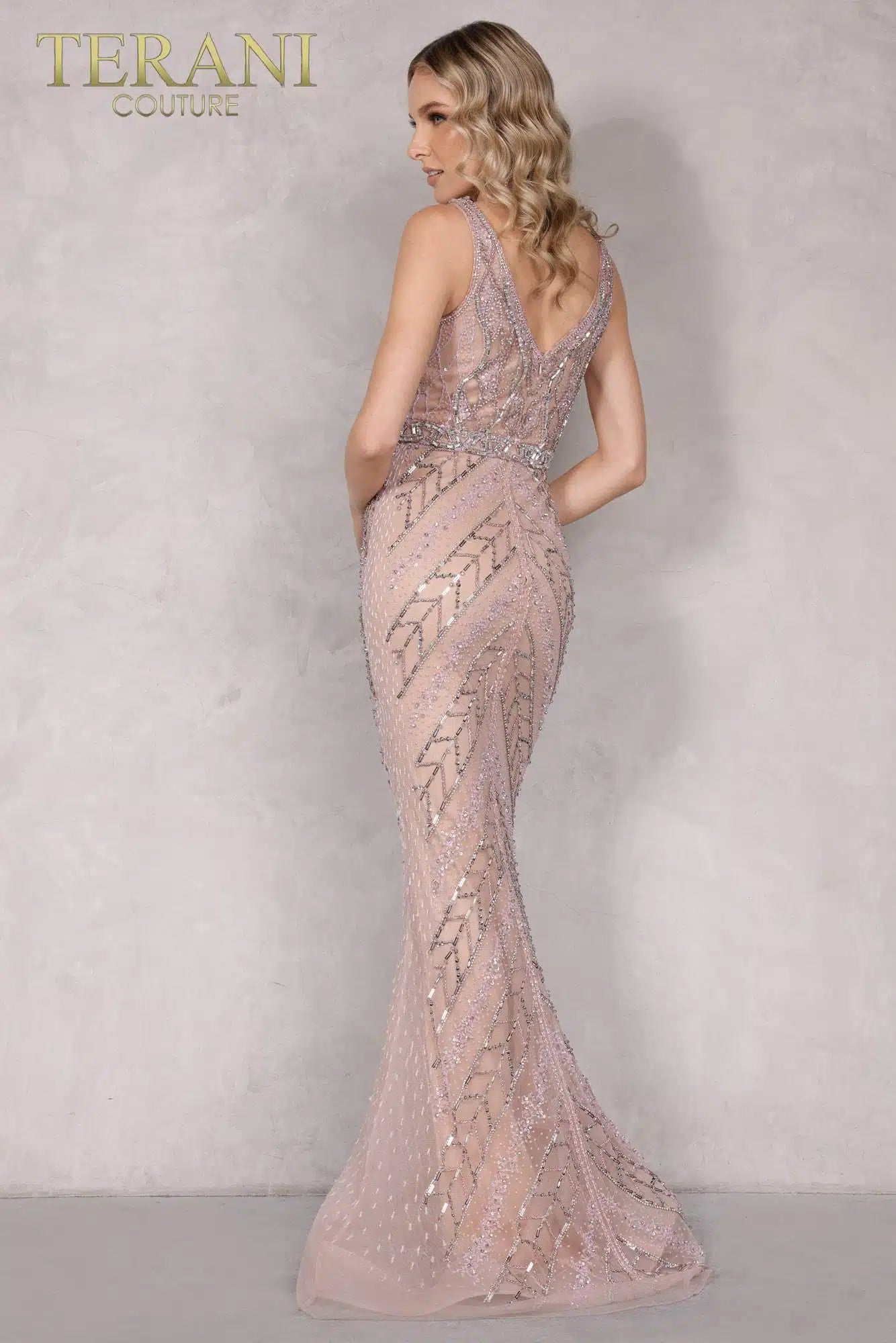 Dusty-Lilac Terani 2027GL3258 Dress - Radiant Beauty | Formal Dress Shops
