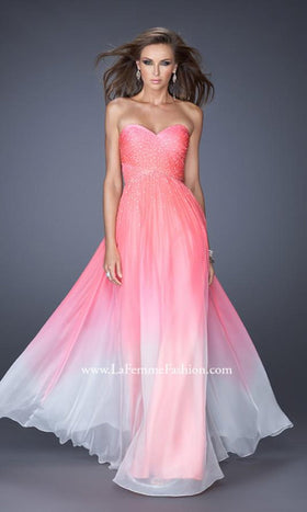 La Femme 20404 Floor-Length Sweetheart Ruched Chiffon Prom Dress