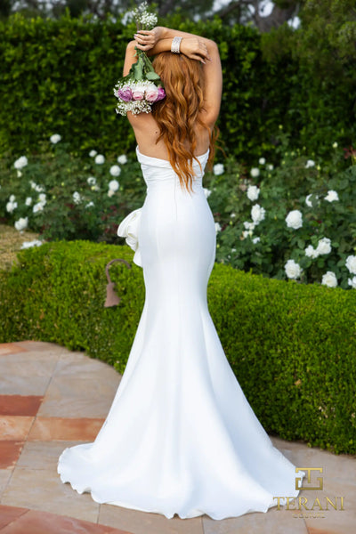 Terani Couture 2111p4019 Ivory Strapless Wedding Dress