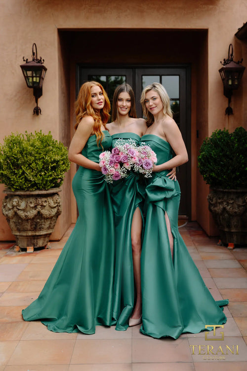 Vestido de novia sin tirantes color marfil Terani Couture 2111p4019