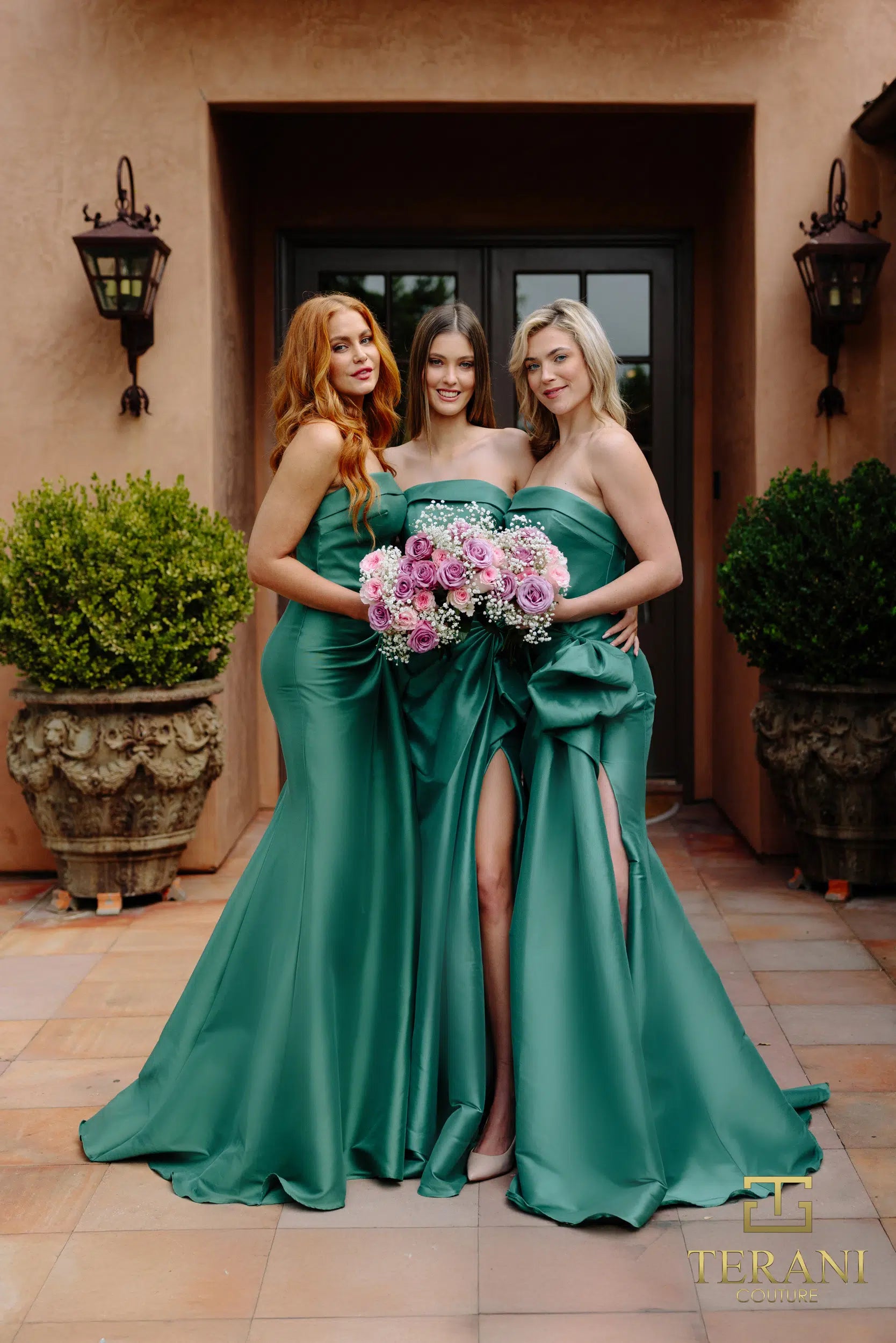 Terani Couture 2111p4019 Simple Long Bridesmaids Dress with a Slit