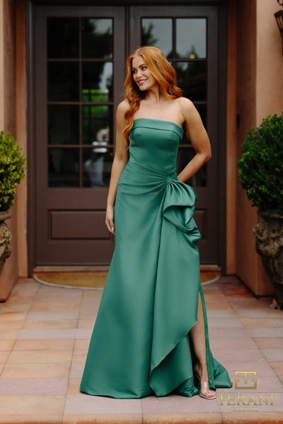 Terani Couture 2111p4019 Ivory Strapless Wedding Dress