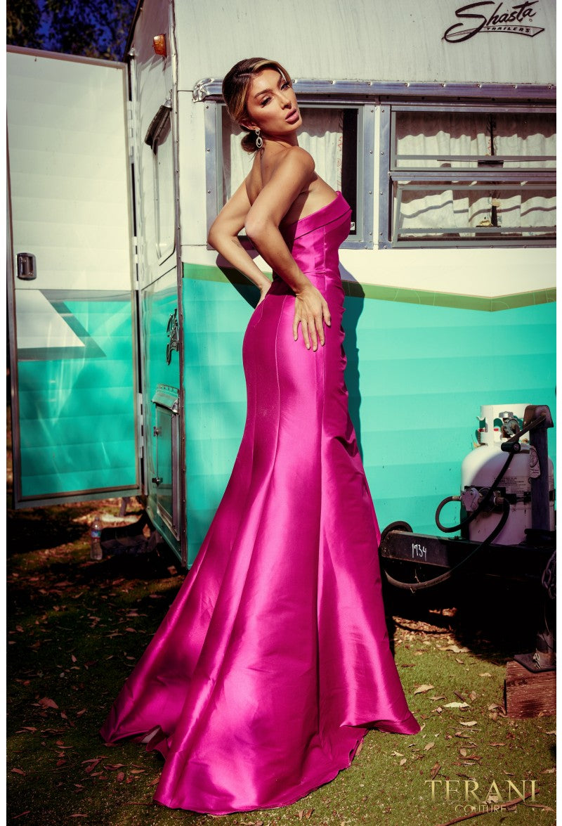 Terani Couture 2111P4019 Prom Long Strapless Dress