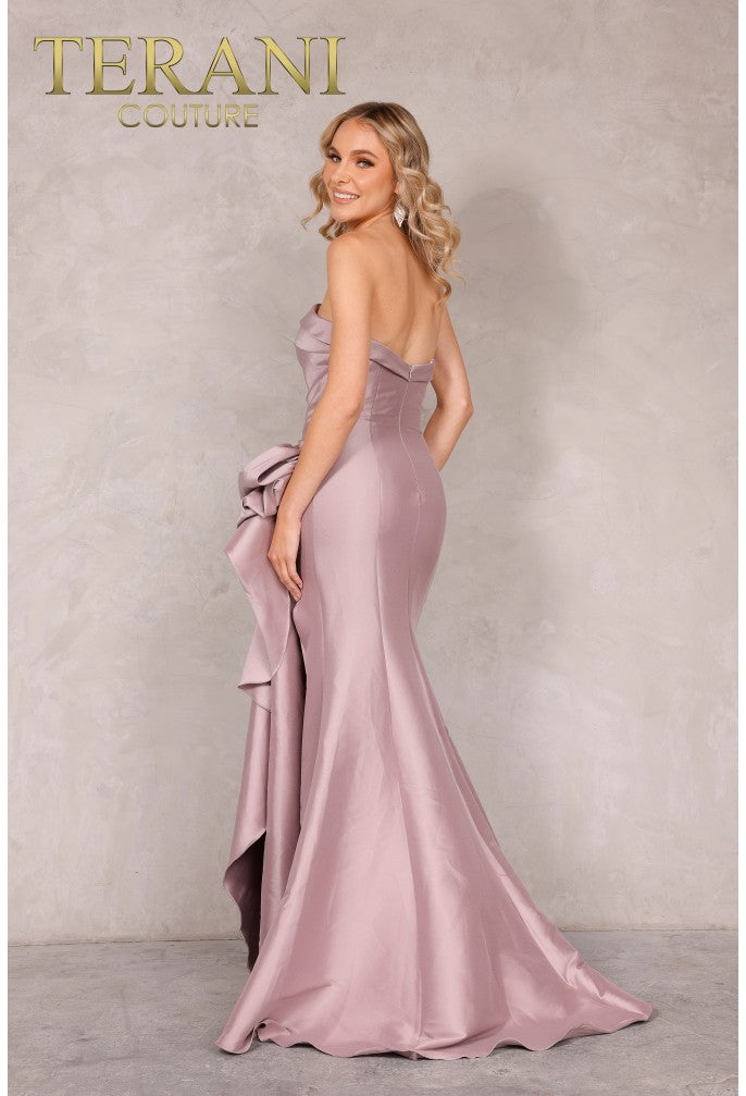 Terani Couture 2111p4019 Simple Long Bridesmaids Dress with a Slit