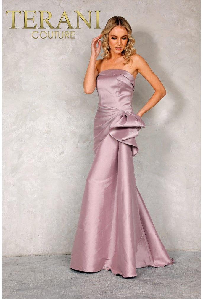 Terani Couture 2111p4019 Simple Long Bridesmaids Dress with a Slit