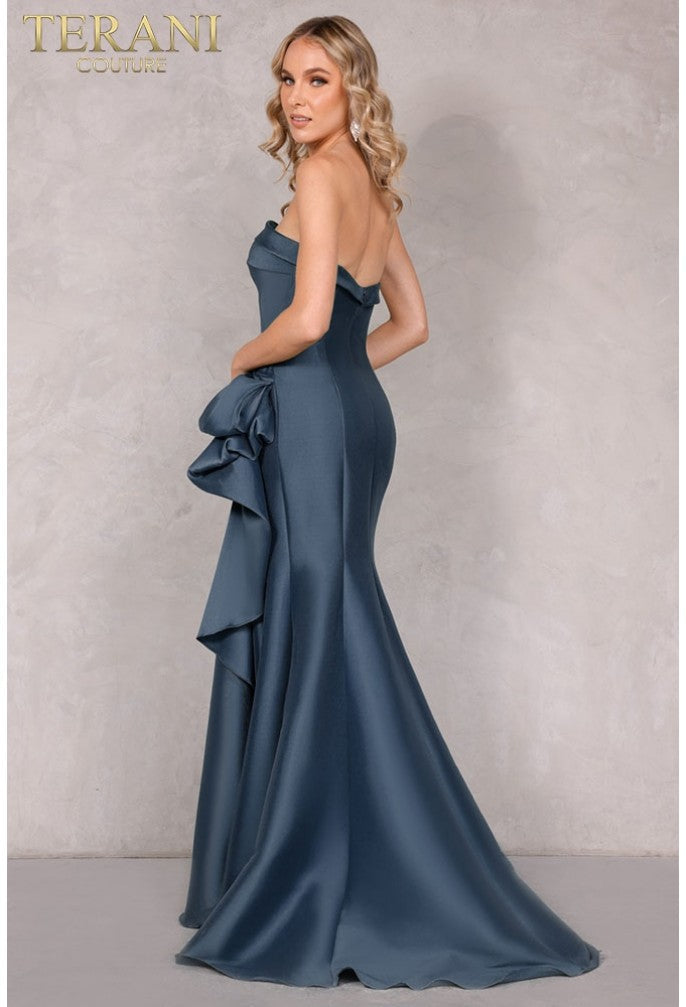 Terani Couture 2111p4019 Simple Long Bridesmaids Dress with a Slit