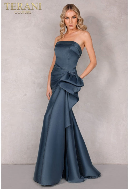 Terani Couture 2111P4019 Prom Long Strapless Dress