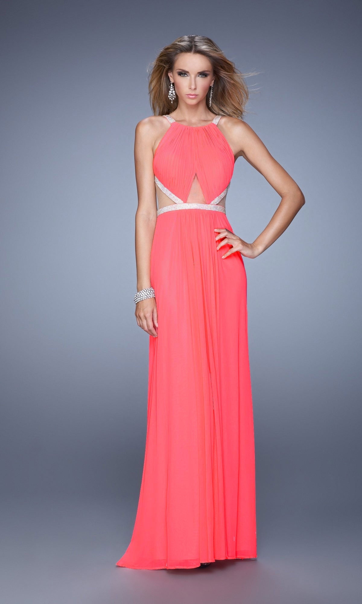 La Femme Bright Pink Dresses