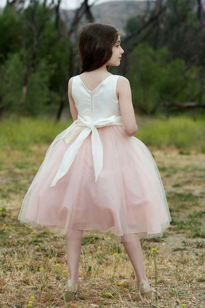 Tulle Flower Dress with Bow Back for Special Occasion Dress by Bella Princess 212-XL