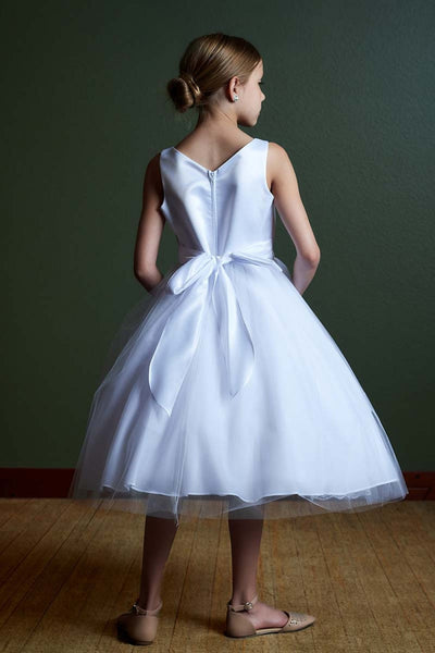 Tulle Flower Dress with Bow Back for Special Occasion Dress by Bella Princess 212-XL