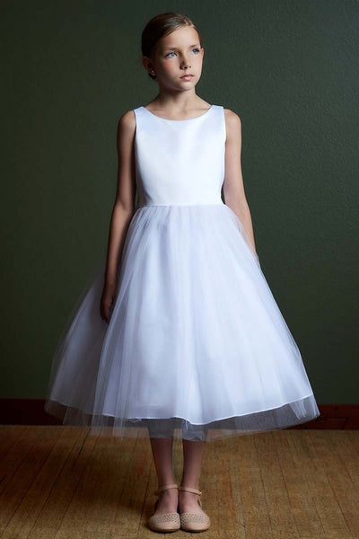 Tulle Flower Dress with Bow Back for Special Occasion Dress by Bella Princess 212-XL